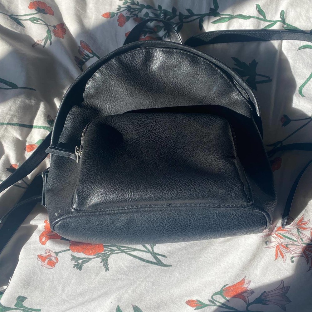 Mini black backpack